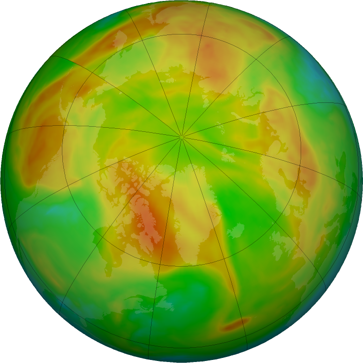 Arctic ozone map for 07 May 2025